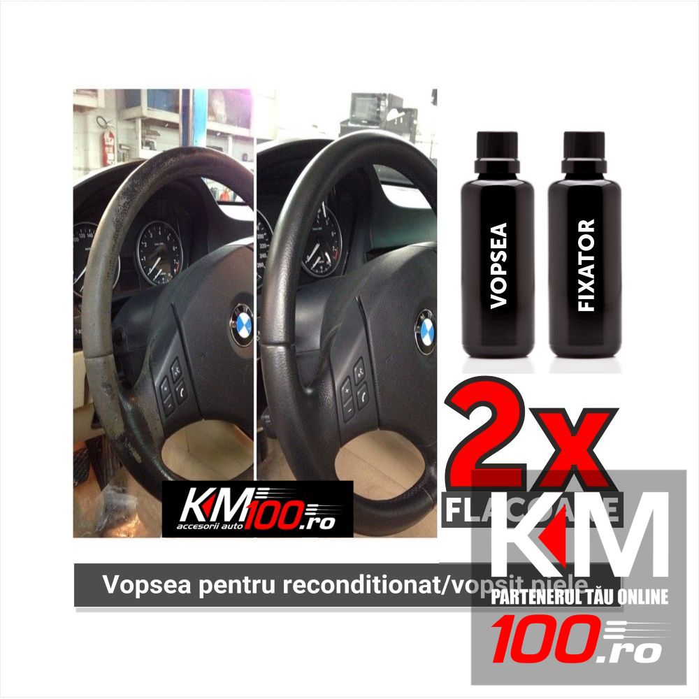 鍔 Thereby Rich man Vopsea reconditionat volan din piele, (vopsea + lac fixator)
