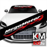 Sticker parasolar auto MEGAMOTORS (126 x 16cm)