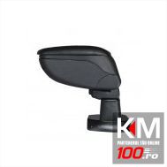 Cotiera pentru Citroen C1 2014-> Peugeot 108 Toyota Aygo 2014-> , rabatabila cu capac culisabil imbracat in piele eco, model Armster