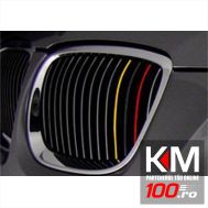 Sticker auto pentru grila aer model BMW German Flag (3 buc - 35cm x 1cm)