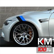 Sticker ornament auto BMW FLAG - BLACK/BLUE (20cm x 12cm)
