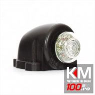 Lampa gabarit auto 12V/ 24V cu LED, rotunda , culoare Rosu, cu cablu,1 buc.