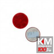 Catadioptru reflectorizant rotund rosu universal partea dreapta/stanga cu banda adeziva , 59 mm , 1 buc.