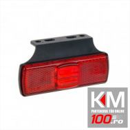 Lampa gabarit auto 12V/ 24V cu LED, dreptunghiulara Rosie , 97x30x12mm, cu cablu, cu suport fixare,1 buc.