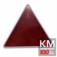 Catadioptru reflectorizant triunghi fixare cu surub, inaltime 140 mm , 1 buc.