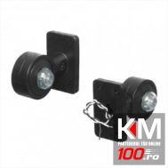 Lampa gabarit auto 12V/ 24V cu LED, cu brat de 65mm, Dreapta, Rosu- Alb