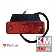 Lampa gabarit auto 12/24V dreptunghiulara rosie cu leduri, 98x31x18mm , 1 buc.
