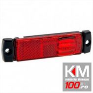 Lampa gabarit auto 12V/ 24V cu LED dreptunghiulara , Rosie, 130x32x14.5mm, 1 buc.