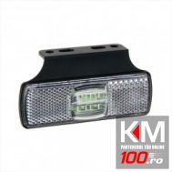 Lampa gabarit auto 12V/ 24V cu LED, dreptunghiulara Alba , 97x30x12mm, cu cablu, cu suport fixare, 1 buc.