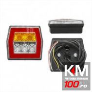Lampa auto pentru remorca cu LED, universala Dreapta/Stanga 12/24V , 95x90x45mm, Alb/ Galben , 1 buc.