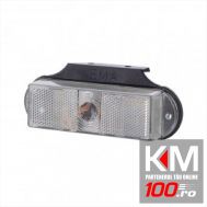 Lampa gabarit auto 12V/ 24V dreptunghiulara Alba, 125x55x45mm , cu suport fixare, 1 buc.