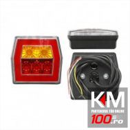 Lampa auto pentru remorca cu LED, universala Dreapta/Stanga 12/24V , 95x90x45mm. Rosu/ Galben, 1 buc.