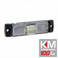 Lampa gabarit auto 12V/ 24V cu LED, dreptunghiulara Alba , 97x30x12mm, cu cablu, 1 buc.