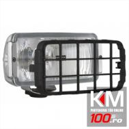 Proiector auto Wesem 12/24V bec H3 182x86x81mm sticla alba carcasa de plastic cromata , cu lumina de drum