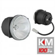 Proiector auto Wesem 12V bec H3, 81x92mm sticla alba carcasa negra , cu lumina de drum , 1 buc.