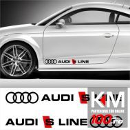 Sticker auto laterale AUDI S LINE (set 2 buc.)