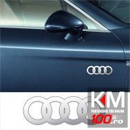 Stickere laterale CHROME - AUDI (set 2 buc.)