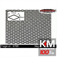 Grila spoiler Automax aluminiu neagra 100x25cm, ochi de 11x5 mm , 1 buc.