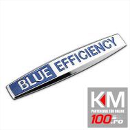 Emblema auto Blue Efficiency (reliefata 3D) - cu banda adeziva