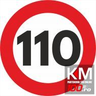 Sticker reflectorizant - SPEED LIMIT - 110km/h