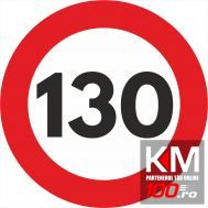 Sticker reflectorizant - SPEED LIMIT - 130km/h