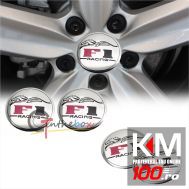 Set 4 buc. ornament metalic capac janta aliaj (50mm) - F1 Silver