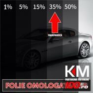 Folie pentru geamuri spate + luneta, omologata RAR (4m x 0,75m) transparenta 33%