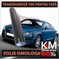 Folie pentru geamuri FATA - omologata RAR (2m x 0,5m), transparenta 70%