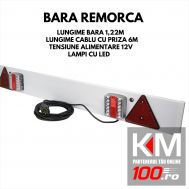 Bara remorca cu stopuri SMD LED, 12V si catadioptri