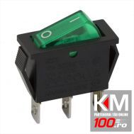 Interupator basculant 1 circuit 10A-250V OFF-ON lumini de verde