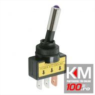 Intrerupatoare cu brat 1 circuit 20A-12VDC OFF-ON cu LED violet