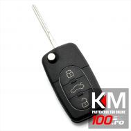 Audi - Carcasa cheie tip briceag, 3 butoane, tip mare, fara buton panica, pt. baterie 2032