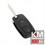 Audi - Carcasa cheie tip briceag, 2+1 butoane, tip mare, cu buton panica, pt. baterie 2032