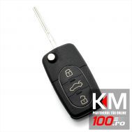 Audi - Carcasa cheie tip briceag, 3 butoane, tip mic, fara buton panica, pt. baterie 1616