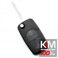 Audi - Carcasa cheie tip briceag, 2 butoane, tip mic, fara buton panica, pt. baterie 1616