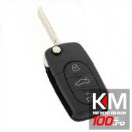 Audi - Carcasa cheie tip briceag, 3+1 butoane, tip mare, cu buton panica, pt. baterie 2032