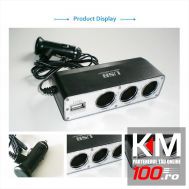 Incarcator bricheta 3 cai + 2 USB Alb