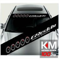Sticker parasolar auto GREDDY (126 x 16cm)