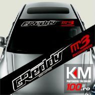 Sticker parasolar auto GREDDY MAZDA (126 x 16cm)
