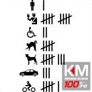 Sticker ornament autocolant BLACK LIST (M2)