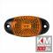 Lampa gabarit auto 12/24V ovala Portocaliu cu led, 72x34x18mm, cu suport fixare , 1 buc.