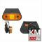 Lampa gabarit auto 12/24V ovala Portocaliu cu led, 120x67mm, cu suport fixare , 1 buc.