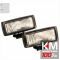 Set 2 proiectoare auto Carpoint 12V 55W cu bec H3 , rectangulare carcasa de metal, dimensiuni 75x185 mm. cu lumina de ceata