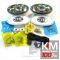 Set 2 proiectoare auto HELLA 12V bec H3 Universale cu cabluri, comutator si releu , tip FF 100 , cu lumina de drum