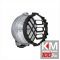 Proiector auto Wesem 12/24V bec H3, 152x81mm rotund, sticla alba si carcasa cromata, cu lumina de drum , 1 buc.