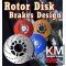 Fake Disk Brake - Capace pentru tamburi roti spate, culoare ALBASTRU