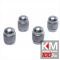 Set capacele auto Automax pentru ventil rotund silver, 4 buc.