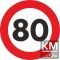 Sticker reflectorizant - SPEED LIMIT - 80km/h