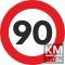 Sticker reflectorizant - SPEED LIMIT - 90km/h