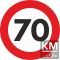 Sticker reflectorizant - SPEED LIMIT - 70km/h